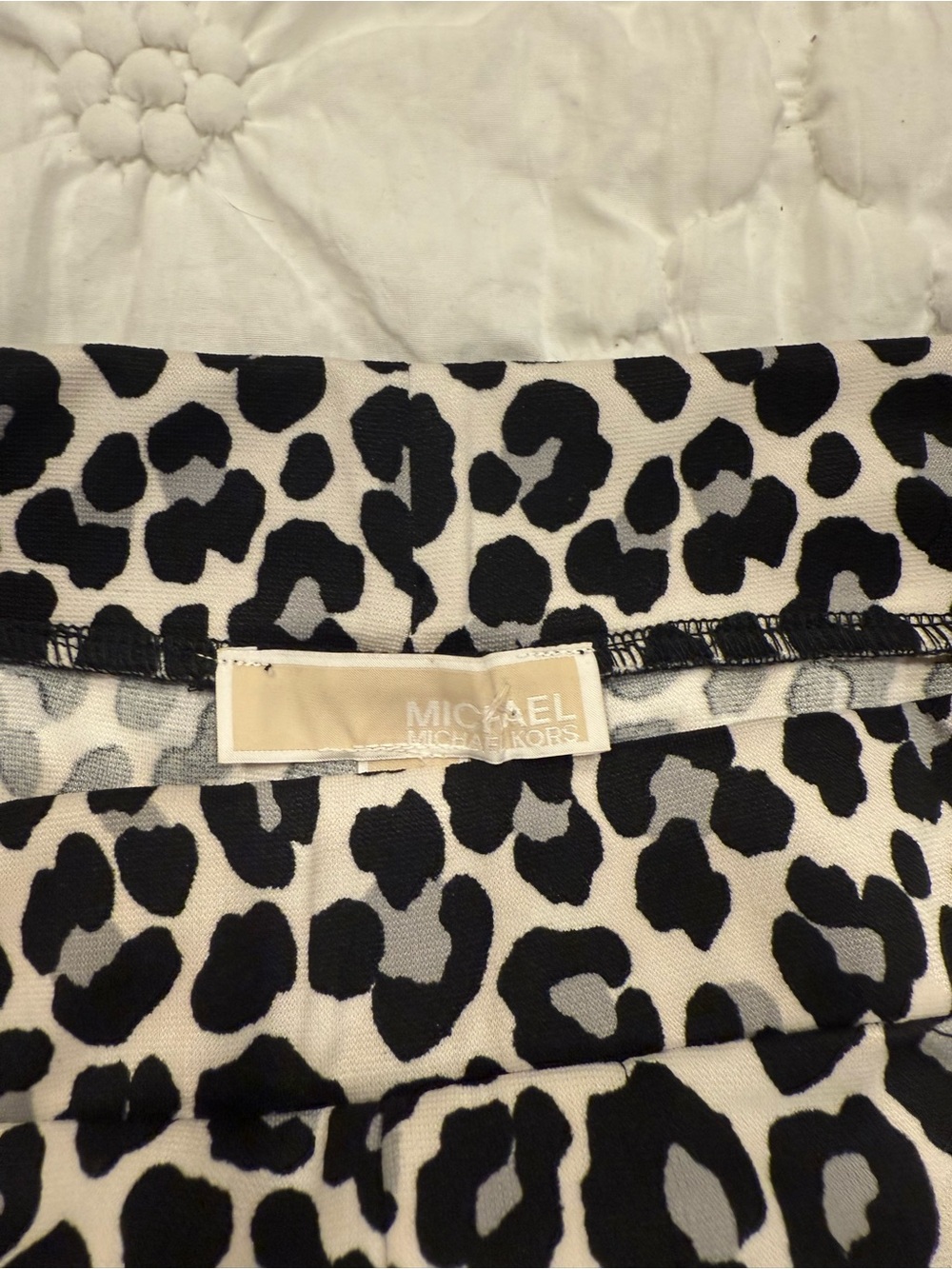 Michael Kors Women’s Leopard Print Dress Pants - Black and Cream - Picture 3 of 4